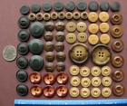 Antique Vintage Vegetable Ivory Buttons Vi 72 Pcs Sets Pairs Matching   Lot 9