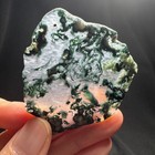 5 8cm Moss Agate Scenic Slice - Drilled Pendant 37