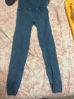 Free People Movement Blue Ribbed High-waist Leggings Xs s Nylon Spandex