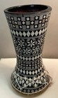Ceramic Darbuka Doumbek Goblet Hand Drum  Black   White Mosaic Arabic Turkish