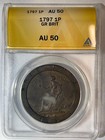 1797 Soho Great Britain 1 Penny Anacs Au-50  Spink-3777  Km-618