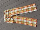 Vintage Izod Dob s Collection Plaid Seersucker Pants Men s 35x32 Usa Colorful