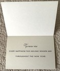 Unused Christmas Santa Decorate Tree Stairs Child Look Greeting Card 1960s 1970s