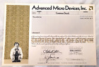 Advanced Micro Devices Inc  Amd - Specimen Stock Certificate - 1980