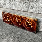 Antique Victorian Ornate Border Fireplace American Encaustic Accent Tile 6 X 2 B