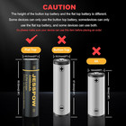 4 Pack 18650 Flat Top Rechargeable Battery Lithium With Charger 3 7v 3300mah