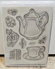 Stampin Up Tea Together Cling Stamp Set W  Matching Die Set 148779 Mother Flower