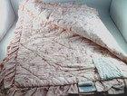 Simply Shabby Chic Twin Quilt Reversible Misty Cottage Rose Ruffle Floral Pink