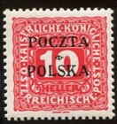 Poland 1919 Poczta Polska Overprint On Austria 1916 Stamp Scott j2 Mint og   212