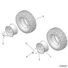 Polaris Rim  12 X 6  Black  Genuine Oem Part 1523395-067  Qty 1