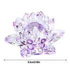 Clear Crystal Lotus Flower Figurines Fengshui Crystal Carved Flower Buddha Decor