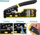 Rj45 Crimp Tool Pass Through Kit Ethernet Crimper Cat5 Cat5e Cat6 Crimping Tool