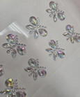 Craftbuddyus 8pc 35x22mm Ab Clear Butterfly Rhinestone Self Adhesive Gems  Diy