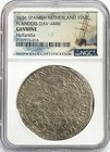 1636 Silver Dutch Flanders Ducaton Salvaged Hollandia Shipwreck Treasure Ngc