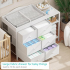 Boluo Baby Dresser With Changing Table Top  Black Changing Table Dresser With 6