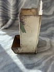 Antique Tin Metal Farmhouse Kitchen Match Box Holder Wall Mount