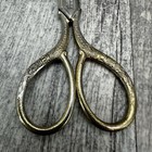 Vtg Eversharp Forged Steel Sewing Scissors Usa Ornate Victorian Gold Handles 5   