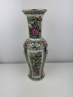 Vtg Antique Chinese Famille Rose Hand Painted Porcelain Vase Decor Lamp Read