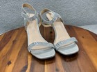 Maripe Violetta Women s Open Toe High Heel Silver Rhinestone Dress Shoes Size 11