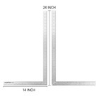 Double Sided L-square Ruler With Multi-scale Marking  24  X 14 
