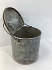 Vintage Rustic Galvanized Metal Fishing Bait Bucket Minnow Pail  M p  Lines