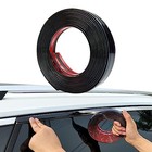 Pack-1 Car Chrome Trim Molding Body Window Seal 0 78  X 16 4ft Bright Black