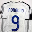 Autographed signed Ronaldo Nazario Real Madrid White Beckett Bas Coa