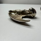 Vintage Heavy Solid Bross bronze Spread-wing Eagle Finial 4  Wingspan 200 Grams