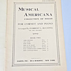 Musical Americana Cornet Piano Sheet Music Book Two 1940 Forrest Buchtel Vtg
