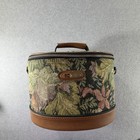 Vintage American Tourister Floral Tapestry Train Case Vanity Makeup Travel Bag