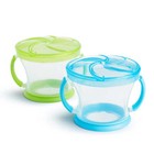 Munchkin   Snack Catcher   Toddler Snack Cups  Blue green  2 Pack  Unisex