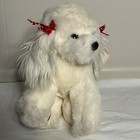 New Russ Caress Soft Pets Princess Plush White Stuffed Dog Puppy Fluffy Red