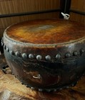 Vintage Taiko Wa-daiko Flat Drum Japanese Musical Instrument   11 4 12 6  6 9inch