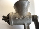 Vintage Ward   s Food Meat Grinder Table Mount Hand Crank