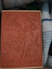 Vintage Large Nativity Rubber Stamp 5x4 Wood Mounted Christmas Holy Family   