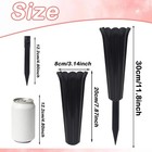 Cemetery Vases 6 Pack Black Memorial Flower Holders Ground Spikes Graves