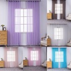 2pcs Solid Tulle Door Window Curtain Drape Panel Sheer Scarf Home Room Decor