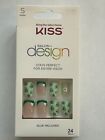 Kiss Salon Design Short Glue-on Nails  Avocado Theme  Green Glossy Finish 92182