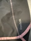 Reebok Playdry Women s Black pink Athletic Running Shorts Reflective Elastic M