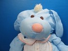 Vtg 1986 Fisher Price Puffalump Blue Puppy Dog Nylon Stuffed Plush W outfit 15 