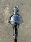 Drum Major Mace Chrome With Lion Crown Head- 3 Parts