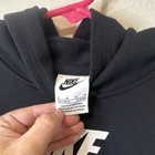 Nike Kids Black Fleece Pullover Hoodie Size 6 Long Sleeve Logo