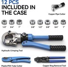 Hydraulic Copper Pipe Tube Fittings Crimping Tool With Copper Cutter  Pex Tubing