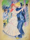 Pierre-auguste Renoir  handmade  Old Paper Drawing Signed And Sealed   