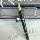 Montblanc Meisterst  ck 163 Black Fountain Pen Luxury Collectible W  Pouch   Box