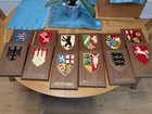 Vintage Germany Crest Regions Wall Plaques Wooden  12 Coat Of Arms Custom Box