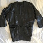 Vintage Black Leather Jacket Jean Claude Poitras Us 8 