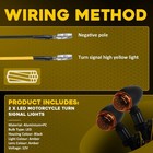 2x Motorcycle Sequential Led Turn Signal Blinker Light Indicator Amber Lens Exr