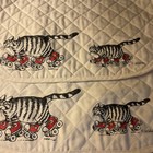 4 Vintage B  Kliban Cat Table Place Mats  Cat In Red Roller Skates