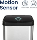 Nnestars 13 Gallon Automatic Trash Can Touchless Motion Sensor Garbage Stainless